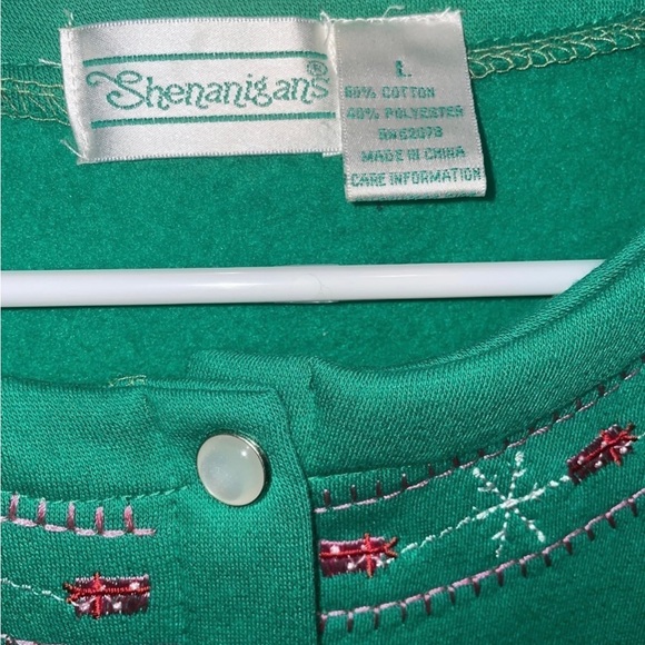 Shenanigan’s Green christmas Cardigan - Picture 2 of 3